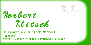 norbert klitsch business card